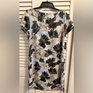 Floral Short Sleeve Sheer Blouse